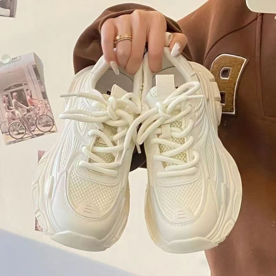 Damen Sportliche Sneakers mit atmungsaktivem Mesh-Obermaterial und rutschfester Sohle R&B