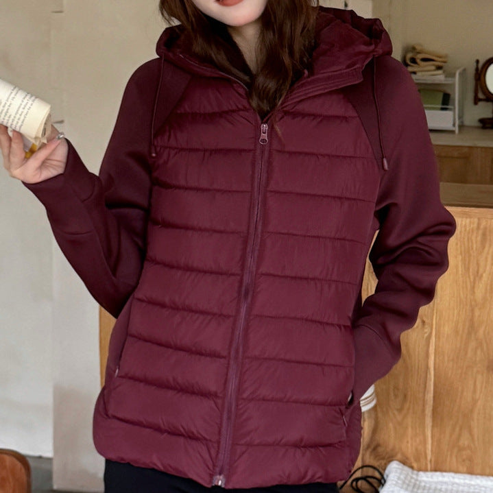 Damen Innovative Hybridjacke mit hohem Kragen und abnehmbarer Kapuze R&B