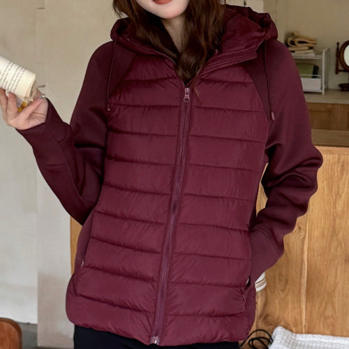 Damen Innovative Hybridjacke mit hohem Kragen und abnehmbarer Kapuze R&B