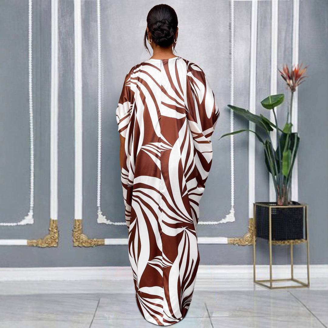 Damen luxuriöser Kaftan mit auffälligem Muster R&B