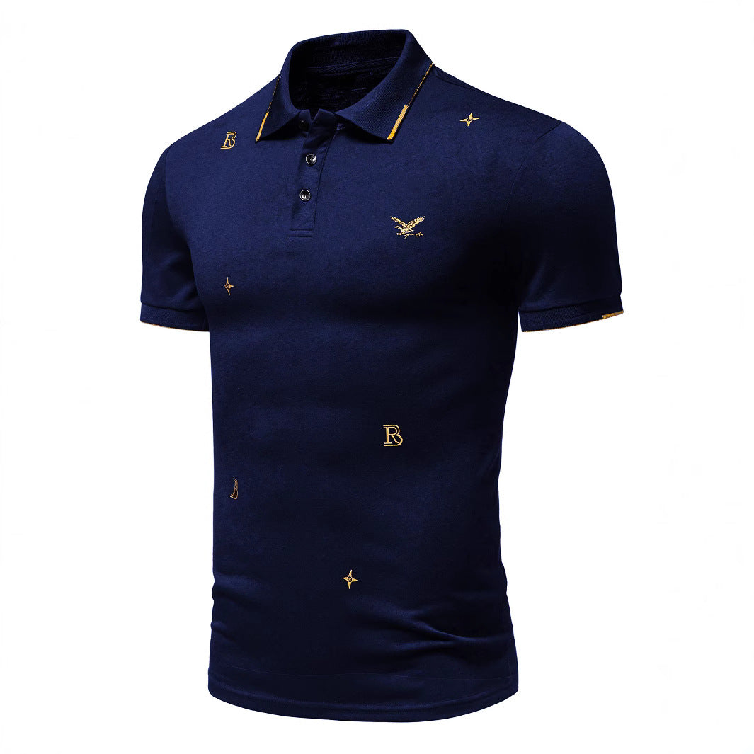 Herren Polohemd mit modischem Stickdesign und hochwertigem Stoff