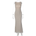 Damen Elegantes Maxikleid mit Punktdesign und figurbetontem Schnitt R&B