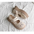 Damen modische Ballerinas mit floralem Design und dämpfender Sohle R&B