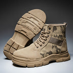 Damen modische camouflierte Ankle Boots mit rutschfester Sohle und elastischem Einsatz R&B