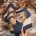 Damen Wedge-Sandaletten mit komfortablem Riemen-Design R&B