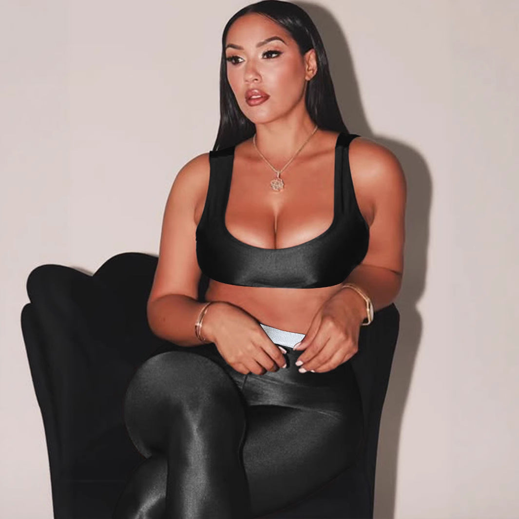 Damen Leggings mit stilvollen Cut-Outs und elastischem Komfortbund R&B