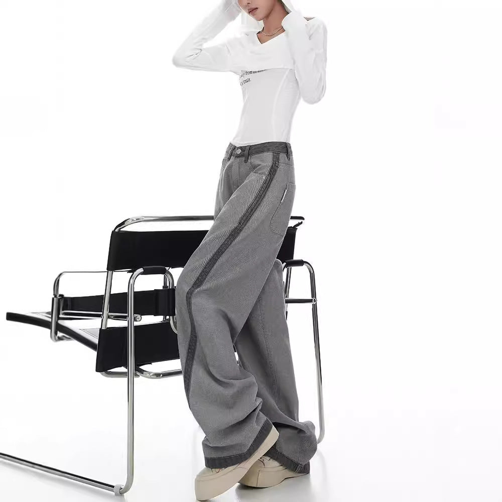 Damen Weite Jeans mit modernem Schnitt und elastischem Bund R&B