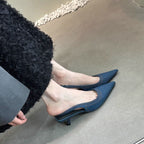 Damen Slingback Pumps aus hochwertigem Denim R&B