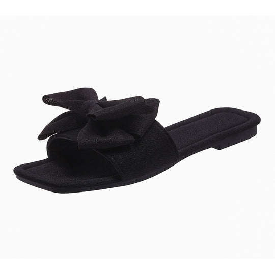 Damen Mules mit großer Schleifen-Applikation R&B