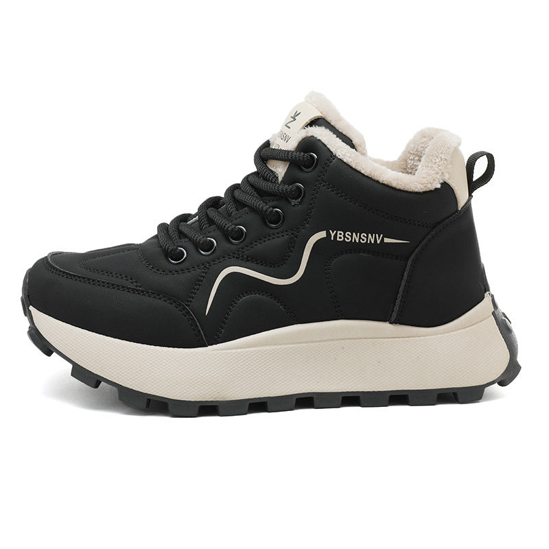 Damen Winterliche High-Top Sneakers mit Wärmeisolierung und rutschfester Sohle R&B