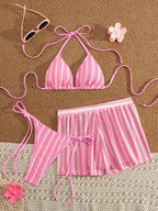 Damen Triangel-Bikini mit luftiger Rüschenshorts R&B