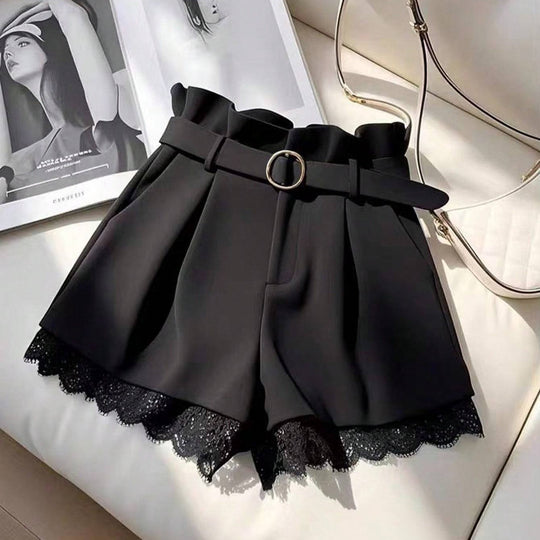 Damen Modische Shorts mit Spitzenbesatz R&B