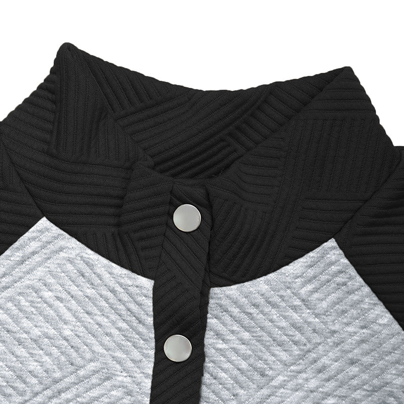 Damen Freizeitpullover mit strukturiertem Design und Knopfleiste R&B