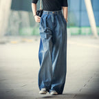Damen Weite Denim-Hose im lässigen Hochbund-Stil R&B