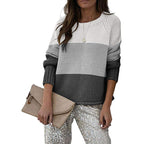 Damen lässiger Strickpullover R&B