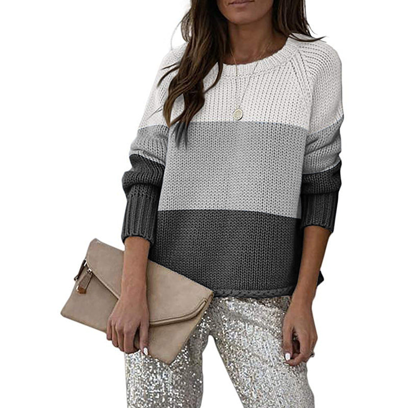 Damen lässiger Strickpullover R&B