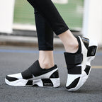 Damen Komfortable Sneakers mit elastischem Klettverschluss und atmungsaktiver Mesh-Oberfläche
