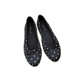 Damen klassische Ballerinas mit verspieltem Punktmuster und dekorativem Schleifendetail R&B