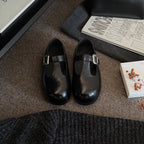 Damen elegante Mary Jane Ballerinas mit dekorativen Schnallen R&B
