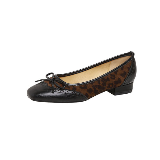 Damen Ballerinas mit eleganter Tiermuster-Applikation und bequemer Passform R&B