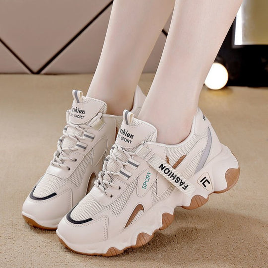 Damen Sportliche Sneakers mit atmungsaktiver Mesh-Oberfläche und ergonomischer Dämpfung R&B