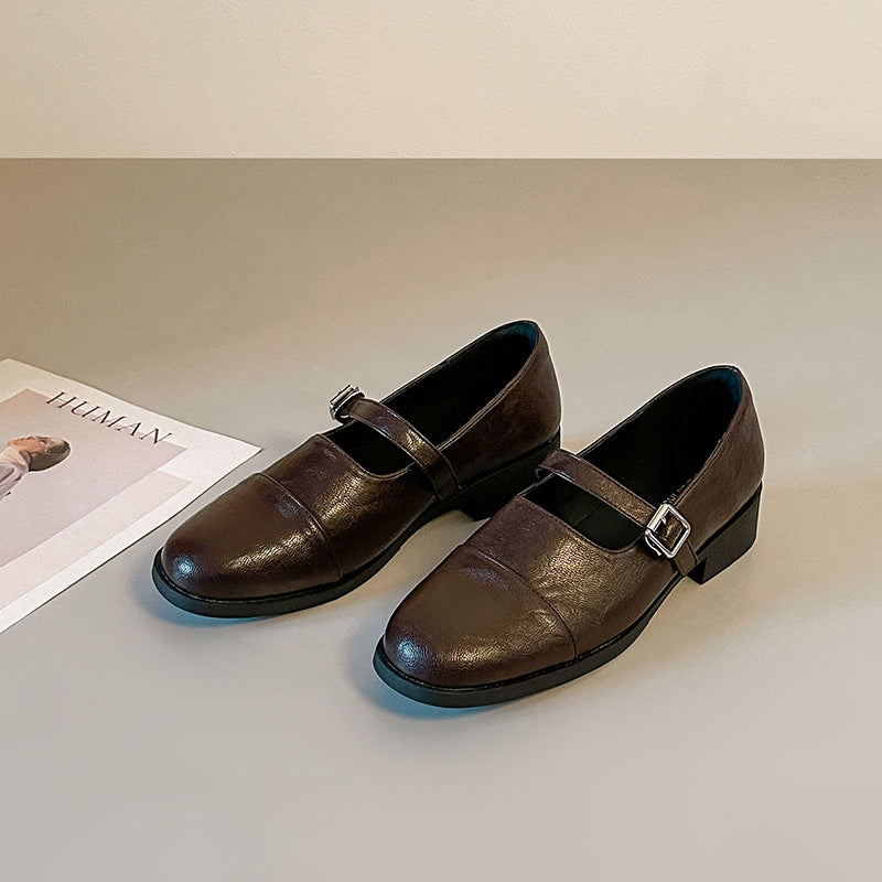 Damen Elegante Mokassins mit dekorativem Riemchen