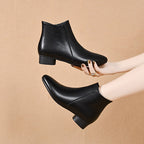 Damen Elegante Ankle Boots mit spitzem Schnitt und hochwertiger Lederverarbeitung R&B