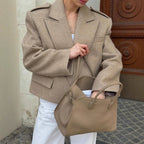 Damen Modischer Oversize-Blazer mit schmalen Revers R&B