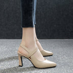 Damen Slingback Pumps mit modischem Absatz und eleganter Schnallenverzierung R&B