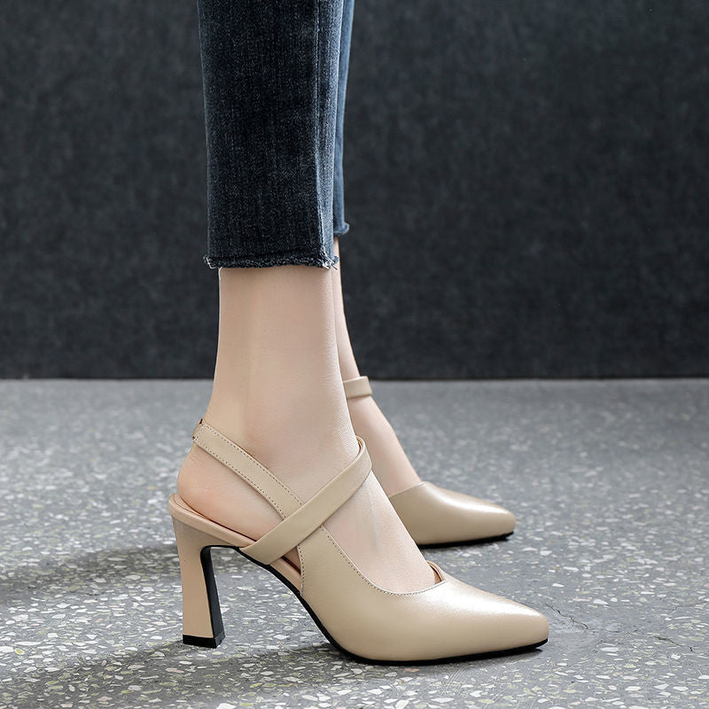 Damen Slingback Pumps mit modischem Absatz und eleganter Schnallenverzierung R&B