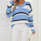 Damen Strickjacke mit Streifenmuster R&B