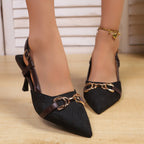 Damen Slingback Pumps mit elegantem Kettendetail R&B