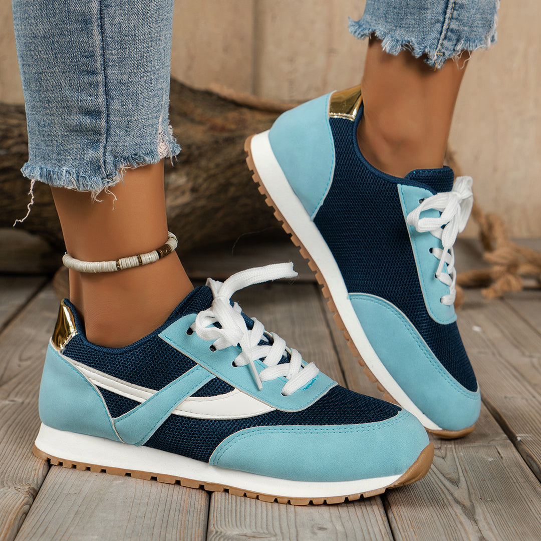 Damen Sportliche Sneakers mit atmungsaktivem Obermaterial und robustem Profil R&B