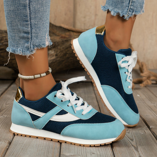Damen Sportliche Sneakers mit atmungsaktivem Obermaterial und robustem Profil R&B