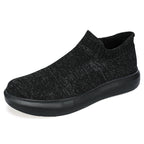 Damen Slip-On Sneakers mit atmungsaktivem Strickmaterial und rutschfester Sohle R&B