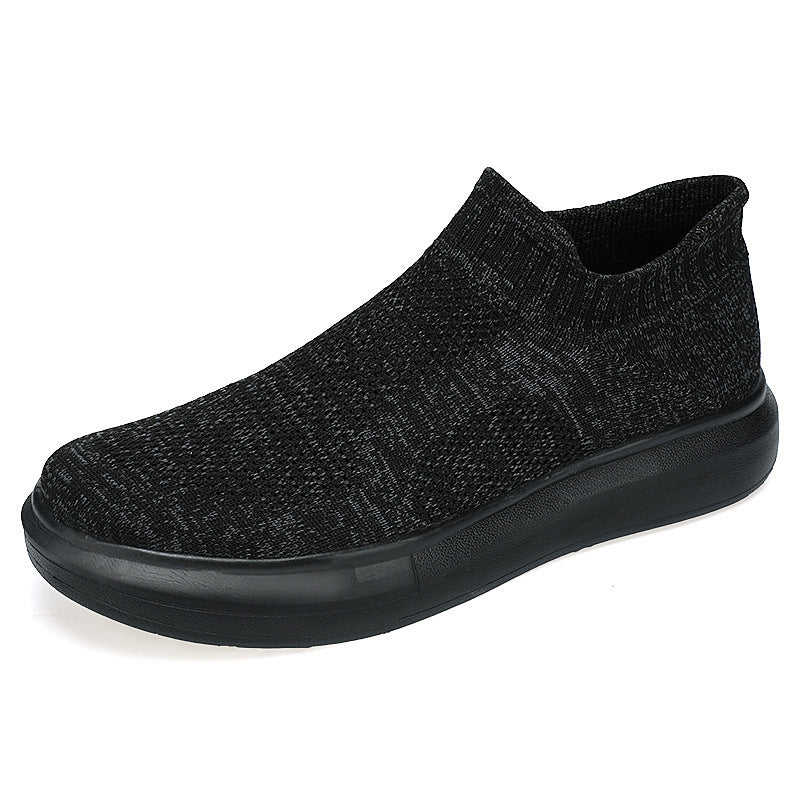 Damen Slip-On Sneakers mit atmungsaktivem Strickmaterial und rutschfester Sohle R&B
