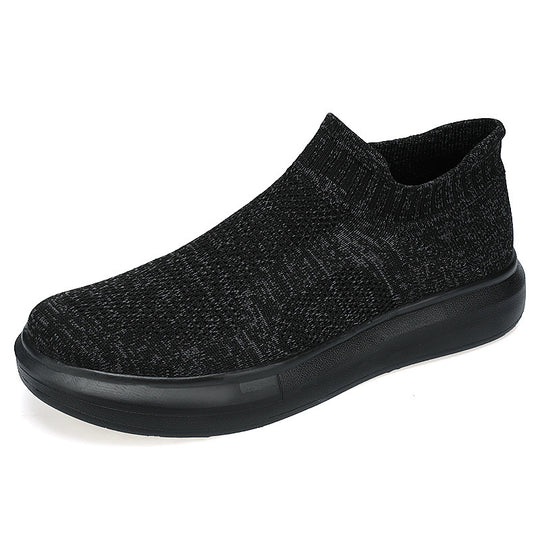 Damen Slip-On Sneakers mit atmungsaktivem Strickmaterial und rutschfester Sohle R&B