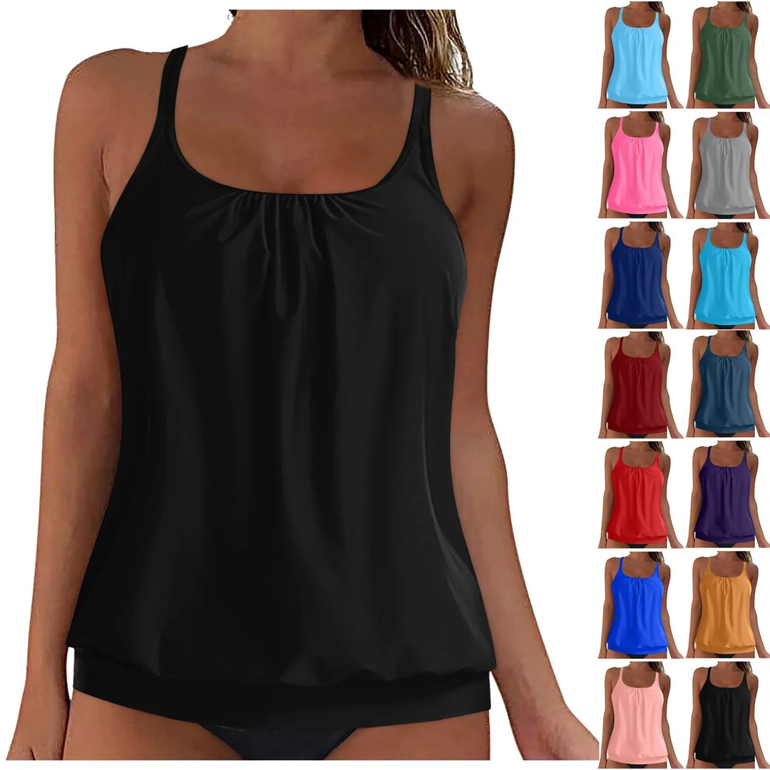 Damen lässiges Top mit gerafftem Saum R&B
