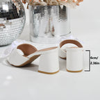 Damen elegante Mules mit Schleifenakzent und komfortablem Blockabsatz R&B