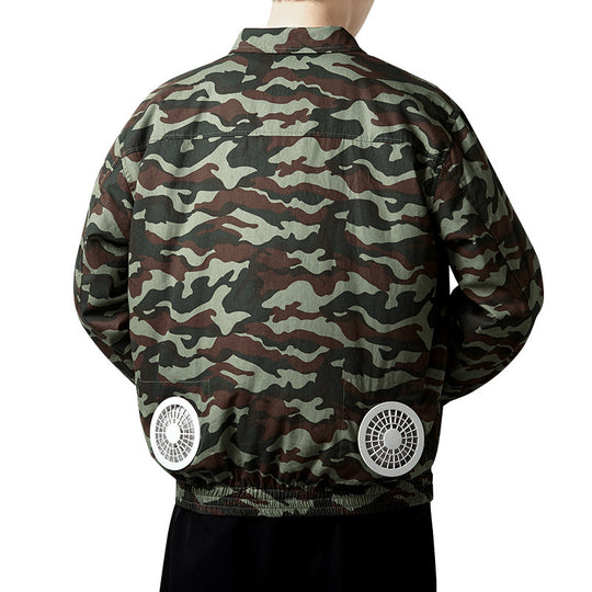 Unisex tragbares Lüfter-Doppelset mit Y-Kabel und Steckverbinder für Kühlwesten R&B