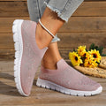 Damen Slip-On Sneakers mit funkelnden Strass-Applikationen R&B