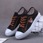 Damen lässige Sneaker mit Bärenmotiven R&B