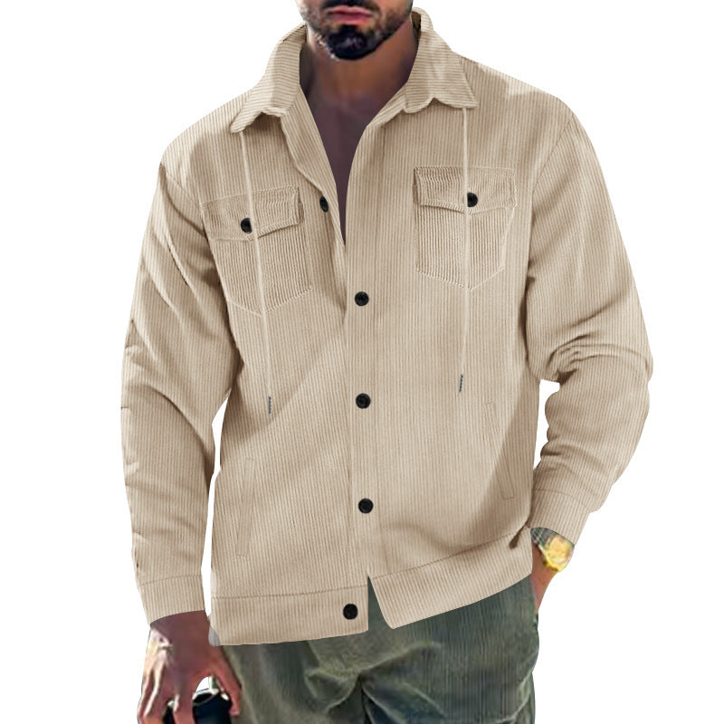 Herren Cord-Jacke mit praktischen Taschen und klassischem Schnitt R&B