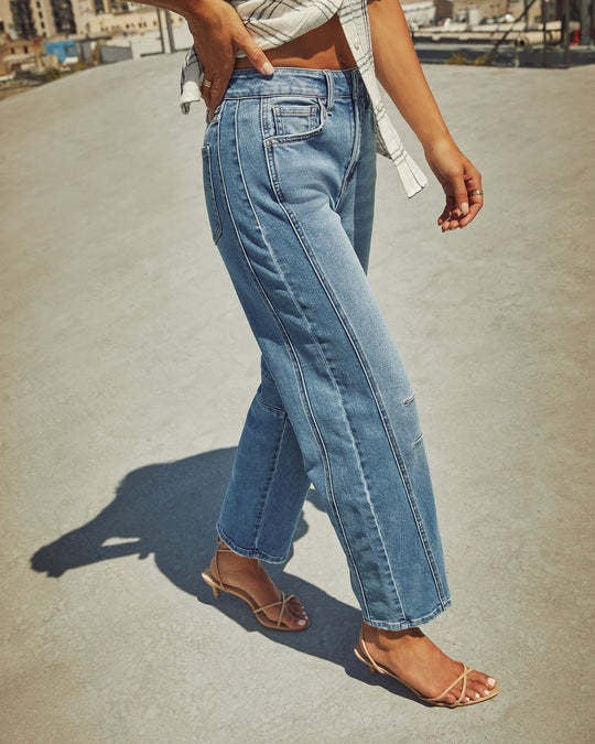 Damen Hochbundige Jeans R&B