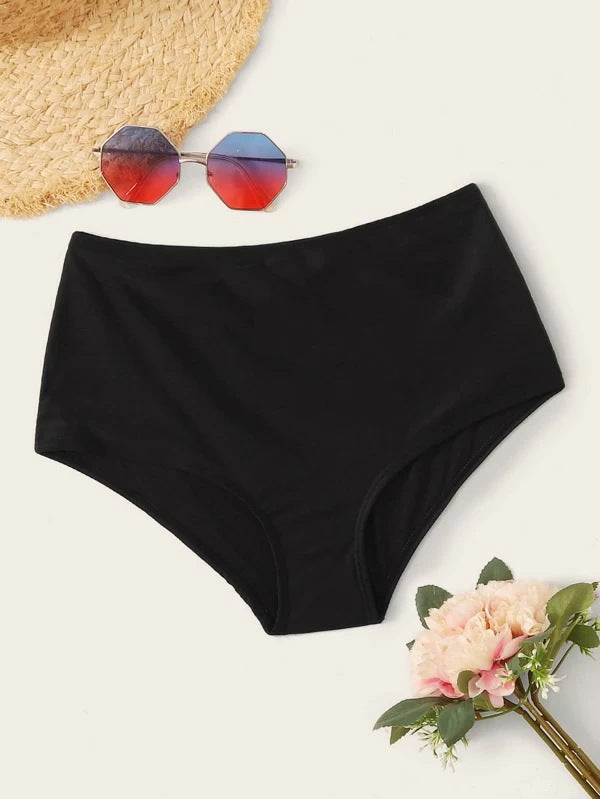 Damen Hochtaillierte Badeshorts mit Raffung R&B