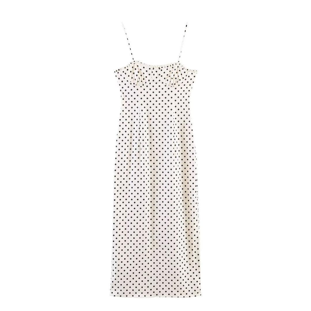 Damen Maxikleid mit Polka-Dots R&B