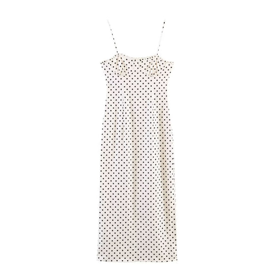 Damen Maxikleid mit Polka-Dots R&B