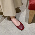 Damen Ballerinas im R&Brnen Quadratdesign mit feiner Struktur R&B