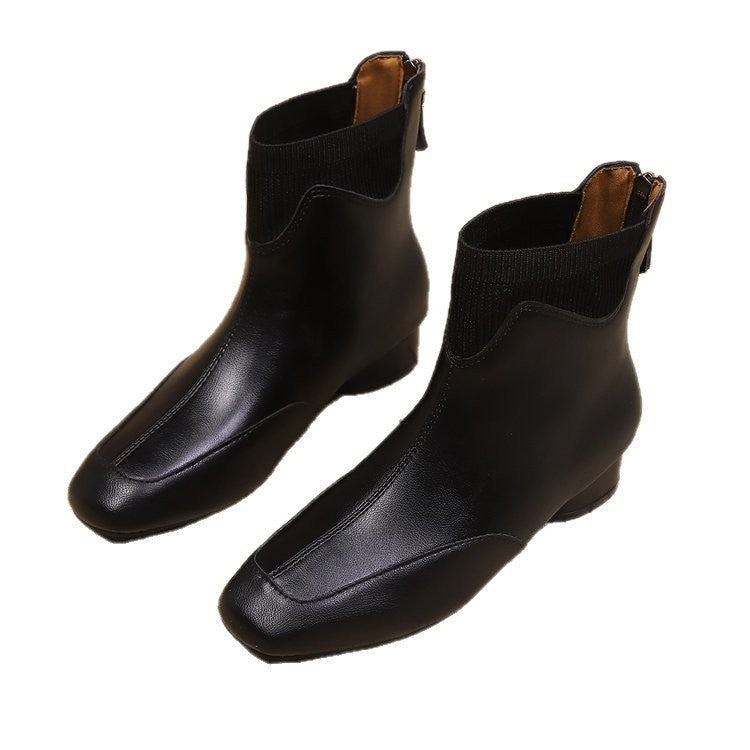 Damen elegante Chelsea-Stiefeletten mit flexiblem Stretch-Einsatz R&B