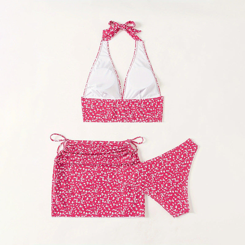 Damen Crop-Top Bikini mit tiefem V-Ausschnitt